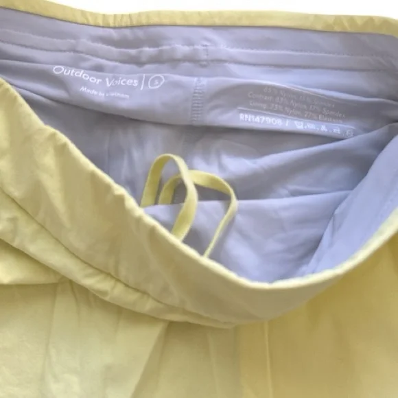 Outdoor Voices yellow skort size S GUC VS0041 - Picture 3 of 6